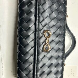 A New Day Black Woven Clutch